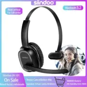Siindoo JH-101 Wireless Call Center Headset with Mic Noise Canceling Headphones