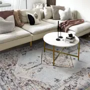 Deal Large Bohemian Rug Ivory Cream White Lounges Carpet Washable Mat 190x280cm