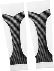 BCOATH 2pcs Calf Compression Leg Sleeves Horsetail Comfortable Calf Stockings Calf Socks Running Sleeves Men Basketball Leg Sleeve Calf Protection Covers Leg Compression Socks White Cloth