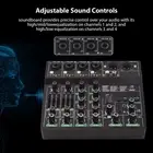 Audio Mixer 6-Channel Mixing Console With 256 Effects 48V Phantom Power For 2BB