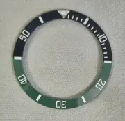 38mm Ceramic Bezel insert Black Green For Rolex Seiko SKX SRPD Sprite