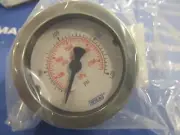 Wika 111.16 Pressure Gauge, 0-400psi / 0-2500kPa, 1/4"npt, 2"F, CBM, 50568094