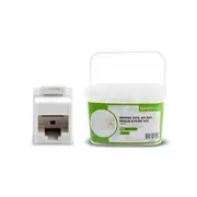 SERVEREDGE Universal Cat5e UTP RJ45 Modular Keystone Jack - White - Pack of 100