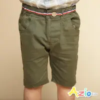 在飛比找momo購物網優惠-【Azio Kids 美國派】男童 短褲 褲頭三色織帶造型純
