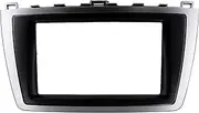 Rynplex 2 Din Car Radio Fascia DVD Frame Mount Dash Installation Trim Kit Bezel, for Mazda, 6 Atenza 2009-2013 Auto Radio Mounting Frame