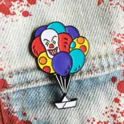 Pennywise the Clown Stephen King IT inspired Pin Penny Wise Free USA Shipping