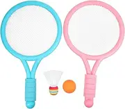 Abaodam 1Set Badminton Racket Set Lightweight Rackets Birdies Portable Outdoor Sports for Boys for Park Beach Fun
