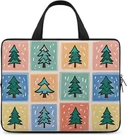 Laptop Case Sleeve Shockproof Computer Carrying Bag Grid Pine Laptop Bag Tote Lightweight Notebook Case Cover Traveling Briefcase Handle Bags for Travel Business 17inch