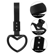 Heart Shaped Car Static Decorative Warning Ring Rear Bumper Interior Pull Ring