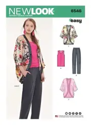 New Look Sewing Pattern 6546 Jacket Top Pants Misses Size XS-XL