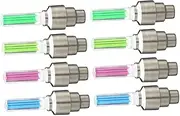 Generic 8Pcs Bike Wheel Light High Brightness Tire Cap LED Easy Install Bicycle Light for Night Cycling Shockproof Scratch Resistant Suitable for All Bike Types