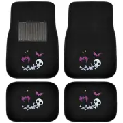 New 4pc Set Bats Bones Eyes NBC Auto Car Truck Front Back Carpet Floor Mats (for: Kia)
