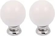 Ceramic Knob,Cabinet,Furniture Pull Handles,Door Pull,Drawer Pull Handle,Cabinet Wardrobe Drawer Door Pull Cherry Shape Ceramic Knobs Handle White 2pcs