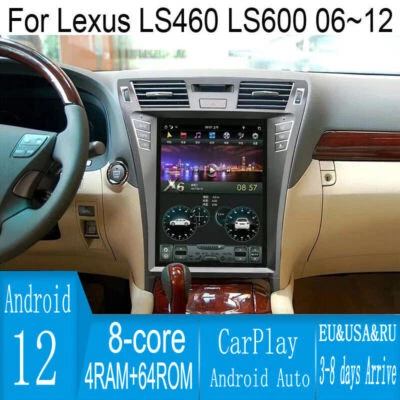 12.1" Android Navigation Car Gps Tesla Style For Lexus Ls460 Ls600 09~12 Radio