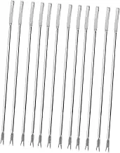 KICHOUSE 12pcs Seafood Tools Set Stainless Steel Crab Picker Forks Nut Picks Shell Shaped Food Tools