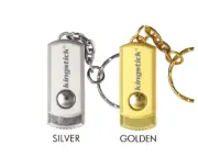 Gold and silver metal usb flash drive 16GB 32GB memory stick pendrive.