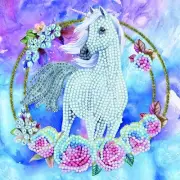 Unicorn Garland Art Card Kit - 18x18cm - Craft Buddy