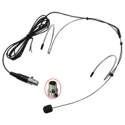 Black Headset Microphone TA3F 3pin Mini XLR For AKG Samson Wireless Dual System