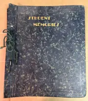 1930s Vintage Scrap Book Album Journal Ephemera- UNUSED Blank - EMBOSSED LEATHER