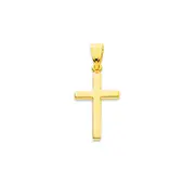 9ct Gold 22mm Polished Cross Pendant