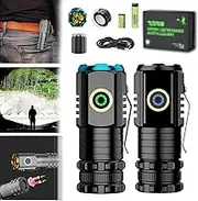 Magnolight, Magnolight Flashlight, Torches LED Super Bright Rechargeable，Mini Flashlight with Pocket Clip，Magnolight Mini Magnetic Flashlight(S350+S450)