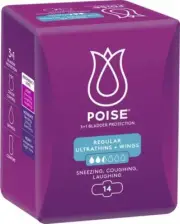 2x Poise Ultrathin Pads For Bladder Leaks Regular With Wings 28 Pack*+AU