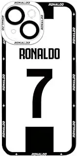 EZB Cristiano Ronaldo Themed iPhone Clear Phone Case | Flexible Shock Absorbant Cool Phone Cover | Ronaldo Number 7 Case (iPhone X)