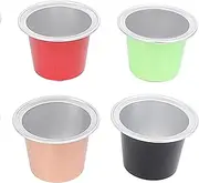 Coffee Pod Capsules, 30pcs Aluminum Foil Disposable Coffee Capsules Single Use Refillable Coffee Pod Capsules Airtight Empty Coffee Pods, Disposable Coffee Capsules Shells for Home
