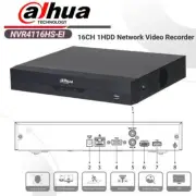 Dahua NVR4116HS-EI 16 Channel H.265+ NVR Network Video Audio Recorder IP Camera
