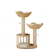Indoor Cat Climbing Tower with 3 Tiers and Scratching Post for Kittens