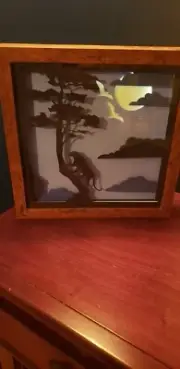 Decorative Shadow Box Jungle Theme lighted battery included