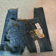 BNWT Girls Vigoss The Jagger Skinny Distressed Stretch Super Soft Jeans Size 14