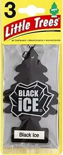 Little Trees Black Ice Air Freshener (Pack of 3)