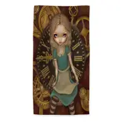 Beautiful Alice in Clockwork Microfiber Beach Towel