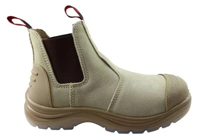 Kinggee Wills Suede Comfort Leather Steel Safety Cap Work Boots Mens - WWZ