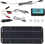 Solar Panel Car Battery Charger - Polycrystalline Panel Charger, Portable Solar Maintainer | Compact 20w 12v 24v Waterproof Charging System, Solar Battery Support for Vehicles Car Trucks Tractors