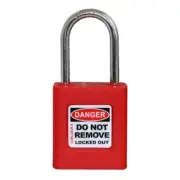 Cirlock Stainless Steel Safety Lockout Padlock - 38mm Shackle (Red) CIRSLP438...