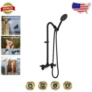 Stylish Wall-Mounted Outdoor Shower with Handheld and High-Pressure Features