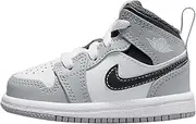 [Nike] Toddler's Jordan 1 Mid Lt Smoke Grey/White-Anthracite (640735 078)
