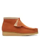 NEW 2023 MEN Clarks Wallabee Dark Tan Orange Suede limited edition lace up shoes