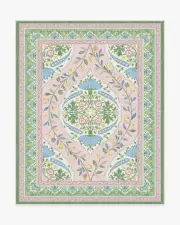 245' x 305' | Machine Washable Runner Rug | Kid & Pet Friendly | Indoor Rug | Mrs. Alice Skye Pink Multicolour Outdoor Rug | Ruggable