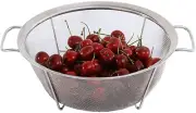 Stainless Steel Mesh Colander Strainer Basket, 4 Quart Fine Mesh Net Colander wi