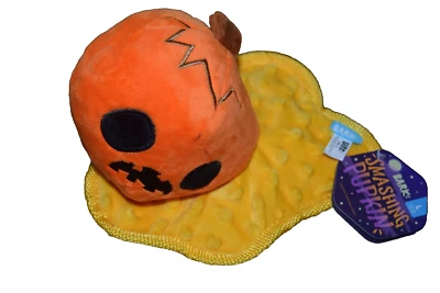 BARK BOX Pumpkin Dog Toy SMASHING PUPKIN Halloween Crinkle Squeaker