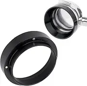 58mm Espresso Dosing Funnel, watchget Magnetic Stainless Steel Coffee Dosing Ring Compatible with 58mm Portafilter, Black