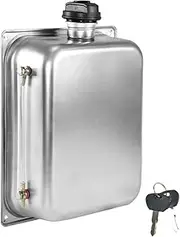 Lockable Petrol Fuel Tank Stainless Steel Caps Locking Diesel Portable Container Backup Petrol Storage Tank Truck Van External Fuel Tank (8L with Lock)