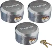 Master Lock 6271KA 3 Pack - 2-7/8In. Proseries Reinforced Hidden Shackle Rekeyab