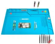 Magnetic Silicone Soldering Mat 21.8"x 13.8" Electronics Work Mat Premium Hea...