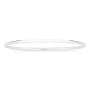 Silver 3x70mm Solid Bangle