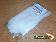 WHITE HARELINE STRUNG SADDLE HACKLE 5-7" - NEW FLY TYING FEATHERS