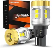 SEALIGHT 921 LED Bulb 6000K White Reverse Backup Light, 1200% Super Bright 912 W16W 906 904 902 922 LED Light Bulb for Tail Light Bulb (2PCS)